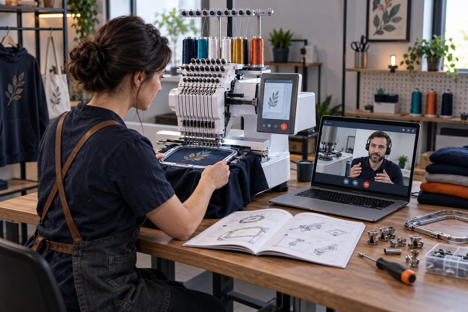 Embroidery Machine Training and After-Sales Support